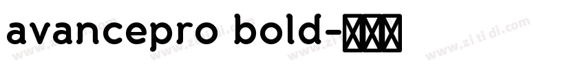 avancepro bold字体转换